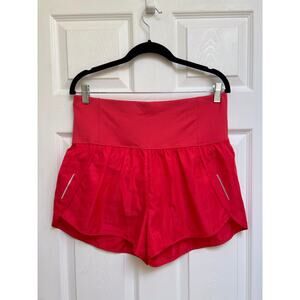 Neon Coral All in Motion Midrise Woven Run Athletic Shorts